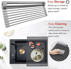 MERRYBOX Roll Up Dish Drying Rack, Over The Sink Dish Rack Foldable, - Image 5