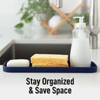 Zulay Kitchen Large Silicone Sponge Holder – Flexible Sink Organizer Tray - Image 6