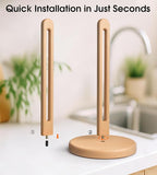 KitchLife Wooden Paper Towel Holder Countertop, 6.5" Jumbo Base, Fits Jumbo - Image 5