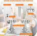 4.4 Gallon Iced Beverage Drink Dispenser, Stainless Steel Water Jar - Image 3