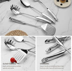 9PCS Silverware Set for 304 Stainless Steel Kitchen Utensils Set Cooking - Image 4