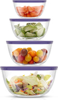 JoyJolt Very Peri 8pc Glass Mixing Bowls by JoyJolt