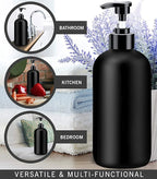 Black Soap Dispenser with Rust Proof Pump, Waterproof Labels, Plastic Hand Soap - Image 4