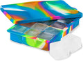 Host Ice Cube Tray with Lid, Makes 15 1.25" Cubes, Durable Silicone Trays by HOST