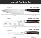 imarku 3 Pieces Knife Set, Japanese High Carbon Stainless Steel Chef Knife Set - Image 5