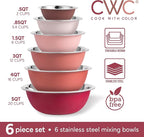 COOK WITH COLOR Stainless Steel Mixing Bowls Set - Image 2
