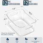 12 PACK Multi-Use Clear Plastic Storage Bins - Image 7