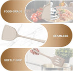 TeamFar Cooking Utensils Set of 4, Silicone Kitchen Utensils, Solid & Slotted - Image 4