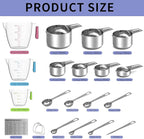 Stainless Steel Measuring Cups and Spoons Set, 6 Stainless Steel Measuring Cups - Image 7