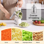 Rotary Cheese Grater Hand Crank, Kitchen Mandolin Vegetable Cheese Shredder - Image 4