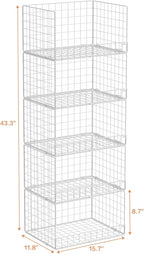 Yociyoga 5-Tier Stackable Closet Organizers and Storage Basket - Image 3