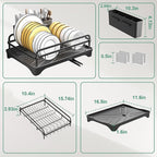 Dish Drying Rack for Kitchen Counter, Large Dish Drying Rack - Image 3