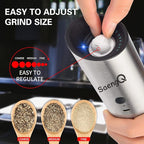 Gravity Electric Salt and Pepper Grinders refillable 1 Pack, USB Rechargeable - Image 3