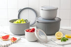 COOK WITH COLOR Prep Bowls with Lids- Wide and Deep Nesting Plastic Small - Image 8
