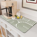 AMOAMI Coffee Mat Hide Stain Rubber Backed Absorbent Dish Drying Mat by AMOAMI