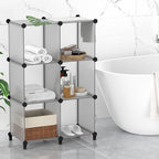 HOMIDEC 6 Light Grey Cube Storage Organizer, Modular Storage Shelf - Image 8