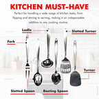 Chef Craft Select Kitchen Tool and Utensil Set, 6 Piece Set, Stainless Steel - Image 4