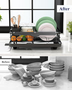 Kitsure Dish Drying Rack for Kitchen Counter, Stainless Steel Sink Organization - Image 7
