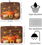 AutumnThanksgiving Pumpkin Dish Drying Mat - Image 2