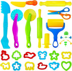 28Pcs Dough and Clay Play Tools Kit by Unknown