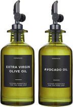 Verspace UV-Protected Green Glass Olive Oil Dispenser Bottles by Verspace