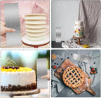 3 Pieces 8.7 Inche Stainless Steel Cake Scraper，Double Sided Patterned Edge - Image 4
