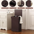 Function Home Trash Can Cabinet, 13 Gallon Kitchen Garbage Can, Wood Recycling - Image 8