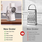 Rotary Cheese Grater Hand Crank, Kitchen Mandolin Vegetable Cheese Shredder - Image 6