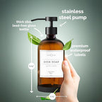 Vine Creations Amber Glass Soap Dispenser Set - Image 6