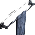Matte Black Bathroom Hardware Set 4 Pieces, Bathroom Accessories Set Stainless - Image 3