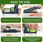 HomeHacks Vegetable Chopper Vegetable Cutter, 12 in 1 Kitchen Gadget, Onion - Image 6