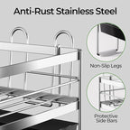 Large Dish Drying Rack, Expandable Dish Rack, Stainless Steel Anti-Rust Dish - Image 4