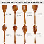 Zulay Kitchen Premium 8-Piece Wooden Spoons - Image 3