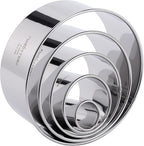 Cookie Cutter Set, Measuring 1'', Round Metal Baking Rings - Image 8