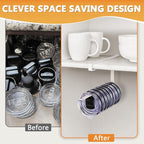 Tumbler Lid Organizer Under Cabinet, Tumbler Lid Storage Hook Up to 10 Lids - Image 7
