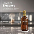 Luxury Glass Hand Soap Dispenser Bathroom Set by Brighter Barns - Image 2