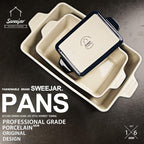 Sweejar Ceramic Bakeware Set, Rectangular Baking Dish - Image 2
