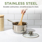 Ecolution Stainless Steel Sauce Pan, Encapsulated Induction Ready Cooking Pot - Image 3