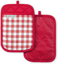 KitchenAid Gingham Pot Holder 2-Pack Set, Passion Red by KitchenAid