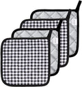 Joyhalo 4 Pack Pot Holders for Kitchen, Cotton Oven Holder by Joyhalo