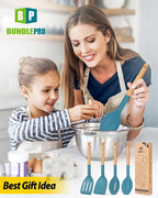 Pack of 4 Silicone Cooking Utensils Set, Non Stick Solid Spatulas and Heat - Image 7