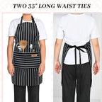 2Pack Adjustable Kitchen Apron for Women Men - Image 6