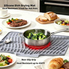 Silicone Dish Drying Mat for Kitchen Counter Sink, Non-Slip dish drying Pad - Image 4