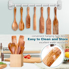 HOWHONG Wooden Spatula Spurtle Set - Image 3