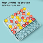 Ice Cube Trays with Lid and Bin, 1.0 IN Small Round Ice Cube Mold - Image 2