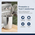 OCS Parts 6.75-Inch Kitchen Utensil Holders | Set of 3 | Stainless Steel - Image 6