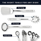 Home Hero 54-Piece Stainless Steel Kitchen Utensils Set - Image 4