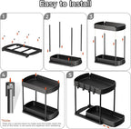 Ukeetap 2 Pack Multi-Purpose Pull-Out Storage Organizers, Under Sink Organizers - Image 7