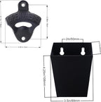 Satin Black Cast Iron Bottle Opener Wall Mounted - Image 5