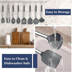 TeamFar Kitchen Utensils, for Nonstick Cookware Frying Flipping Draining - Image 6